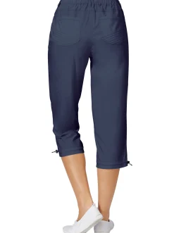 Hosen| Caprihose mit Gummizug am Beinabschluss nachtblau