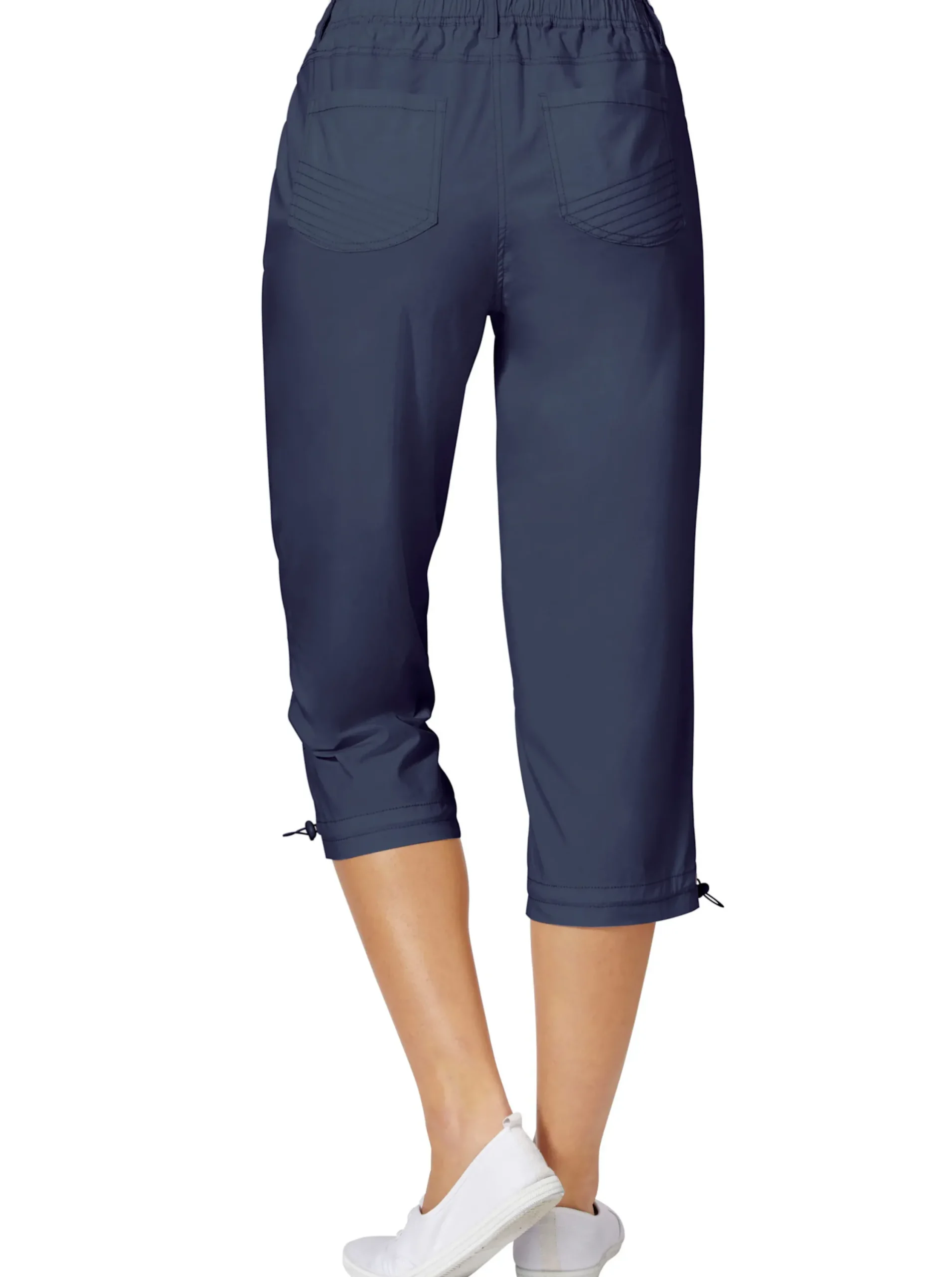Hosen| Caprihose mit Gummizug am Beinabschluss nachtblau