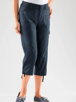 Hosen| Caprihose mit weitenverstellbarem Saum marine
