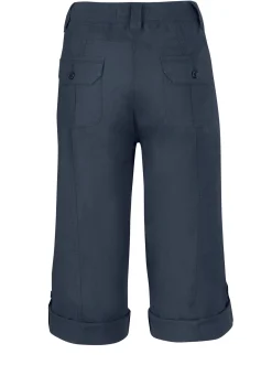 Hosen| Caprihose mit weitenverstellbarem Saum marine