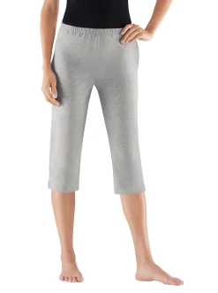 Homewear|feel good Capri-Hosen schwarz+grau-meliert