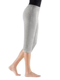 Homewear|feel good Capri-Hosen schwarz+grau-meliert