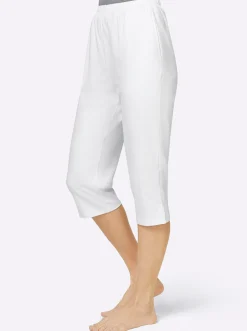 Homewear|feel good Capri-Hosen weiß+zitrone