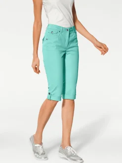Strandmode|Hosen|heine Capri-Jeans türkis
