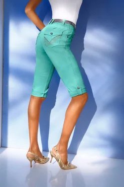 Strandmode|Hosen|heine Capri-Jeans türkis