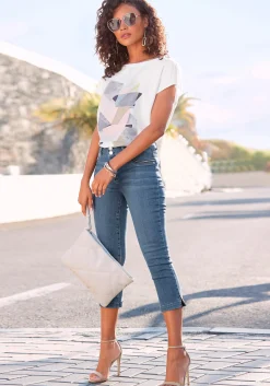 Strandmode|LASCANA Caprijeans blue-washed