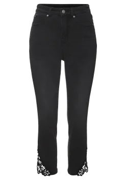 Strandmode|Jeans|Vivance 7/8-Caprijeans blackwashed