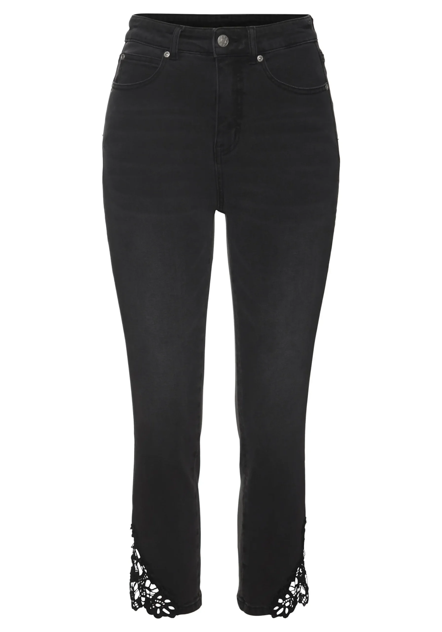 Strandmode|Jeans|Vivance 7/8-Caprijeans blackwashed