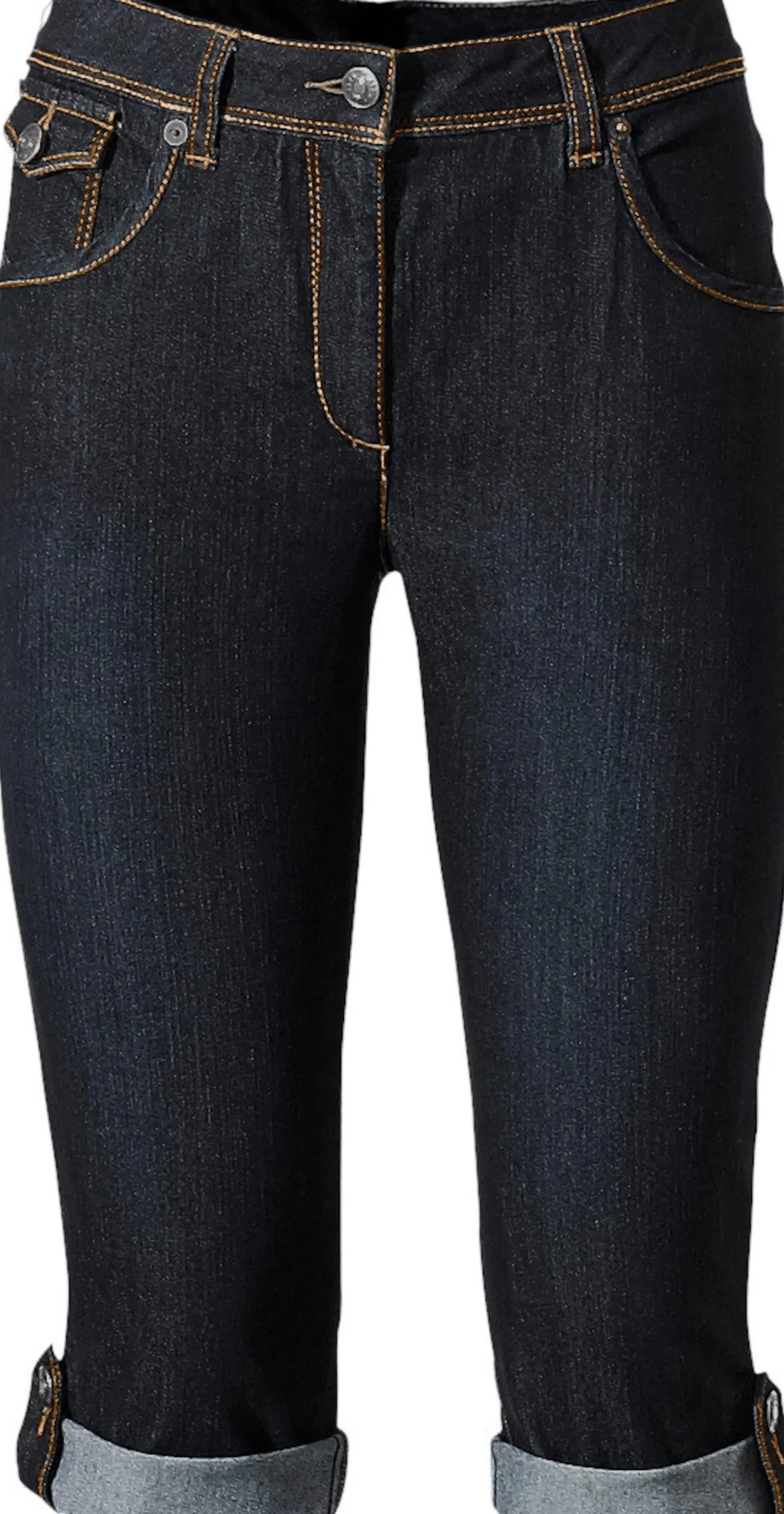 Strandmode|Hosen|heine Capri-Jeans darkused