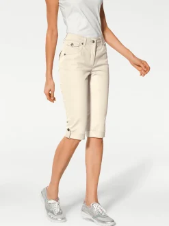 Strandmode|heine Capri-Jeans offwhite