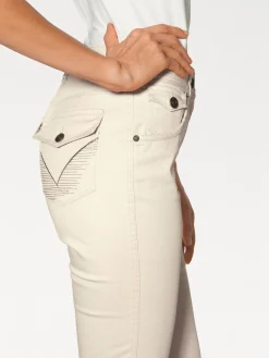 Strandmode|heine Capri-Jeans offwhite