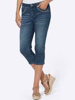 Hosen|Jeans|heine Caprijeans mit Push-up-Effekt blue-stone-washed