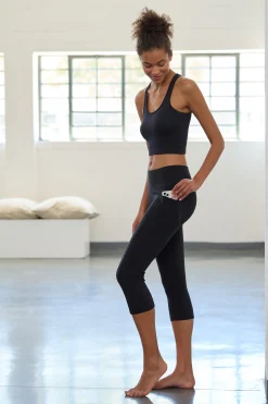 Strandmode|Vivance Caprileggings schwarz