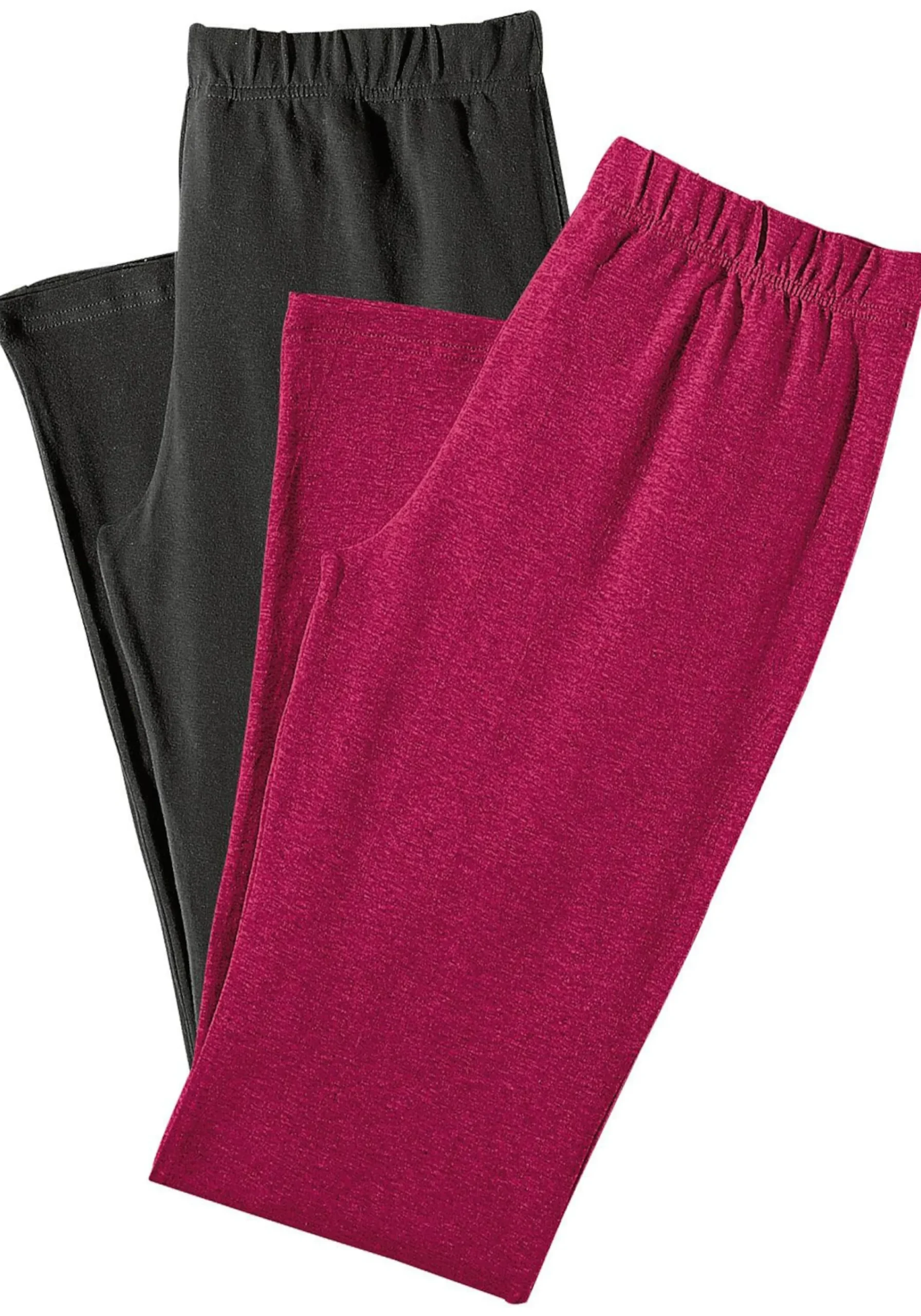 Hosen| Caprileggings 1xhimbeere,1xschwarz