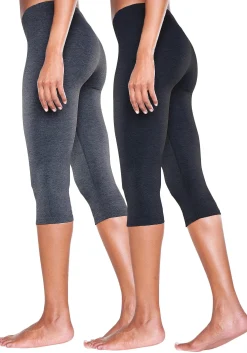 Hosen| Caprileggings 1xanthrazit-meliert,1xschwarz