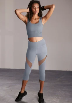 Hosen|LASCANA ACTIVE Caprileggings blaugrau