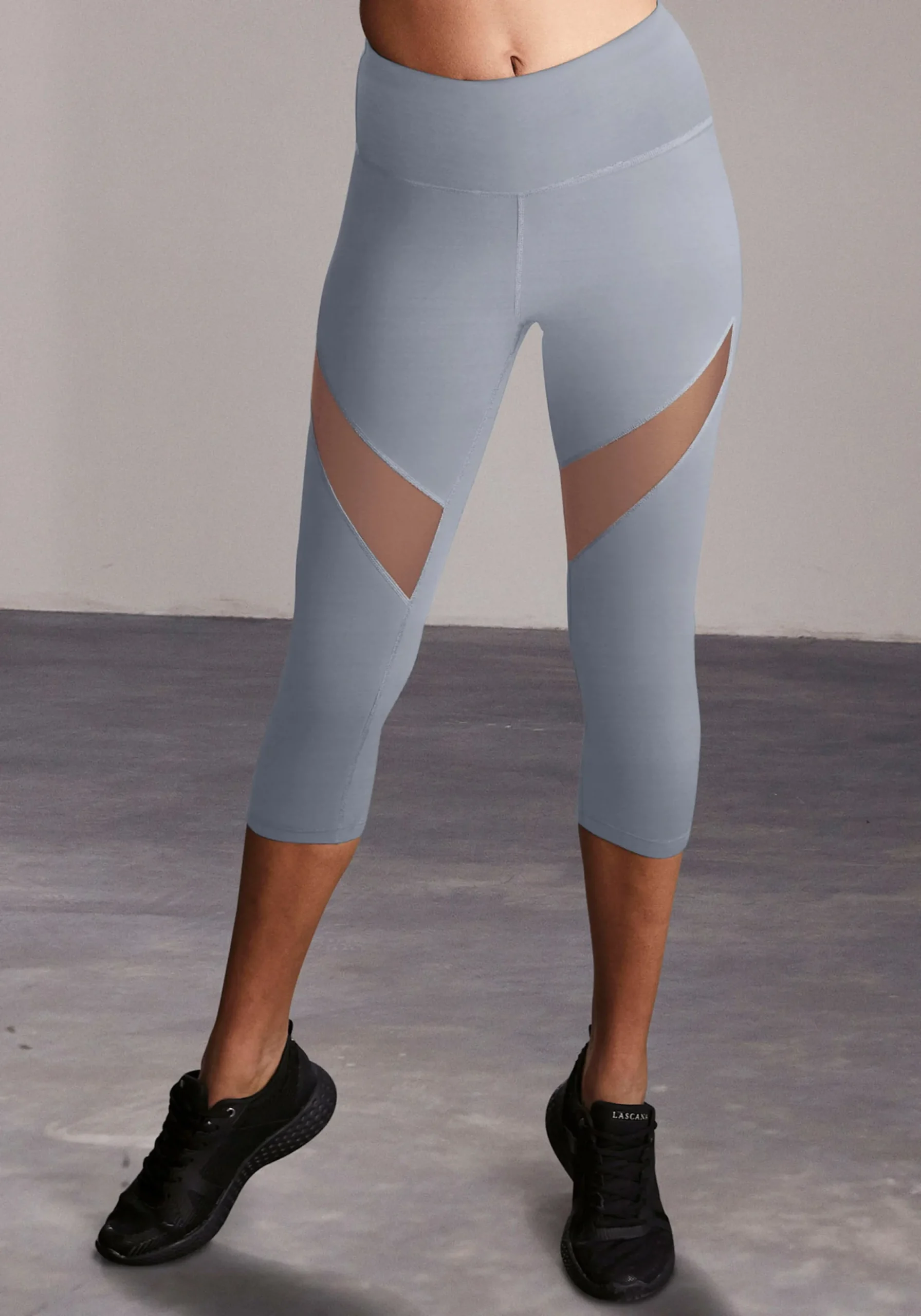 Hosen|LASCANA ACTIVE Caprileggings blaugrau