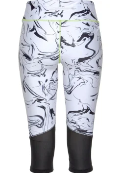 Hosen|LASCANA ACTIVE Caprileggings weiß-marmoriert-schwarz