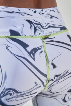 Hosen|LASCANA ACTIVE Caprileggings weiß-marmoriert-schwarz