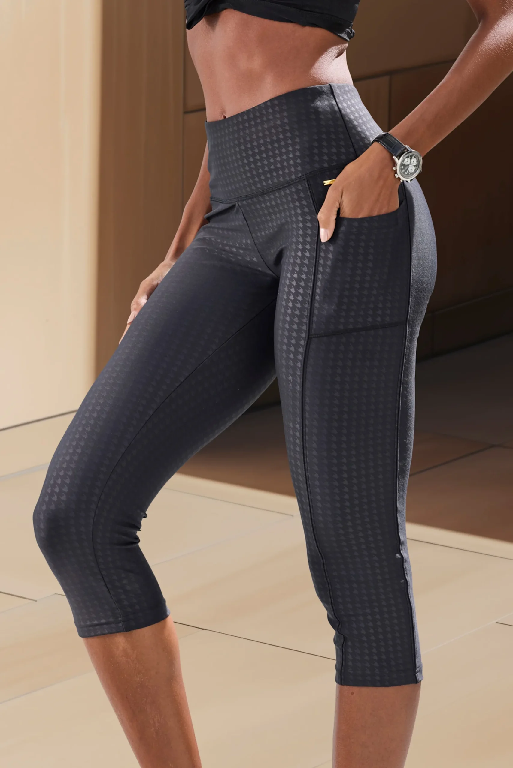 Strandmode|Hosen|LASCANA Caprileggings schwarz