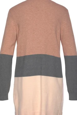 Strickjacken|Vivance Cardigan rosa-grau-apricot