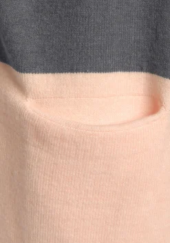 Strickjacken|Vivance Cardigan rosa-grau-apricot