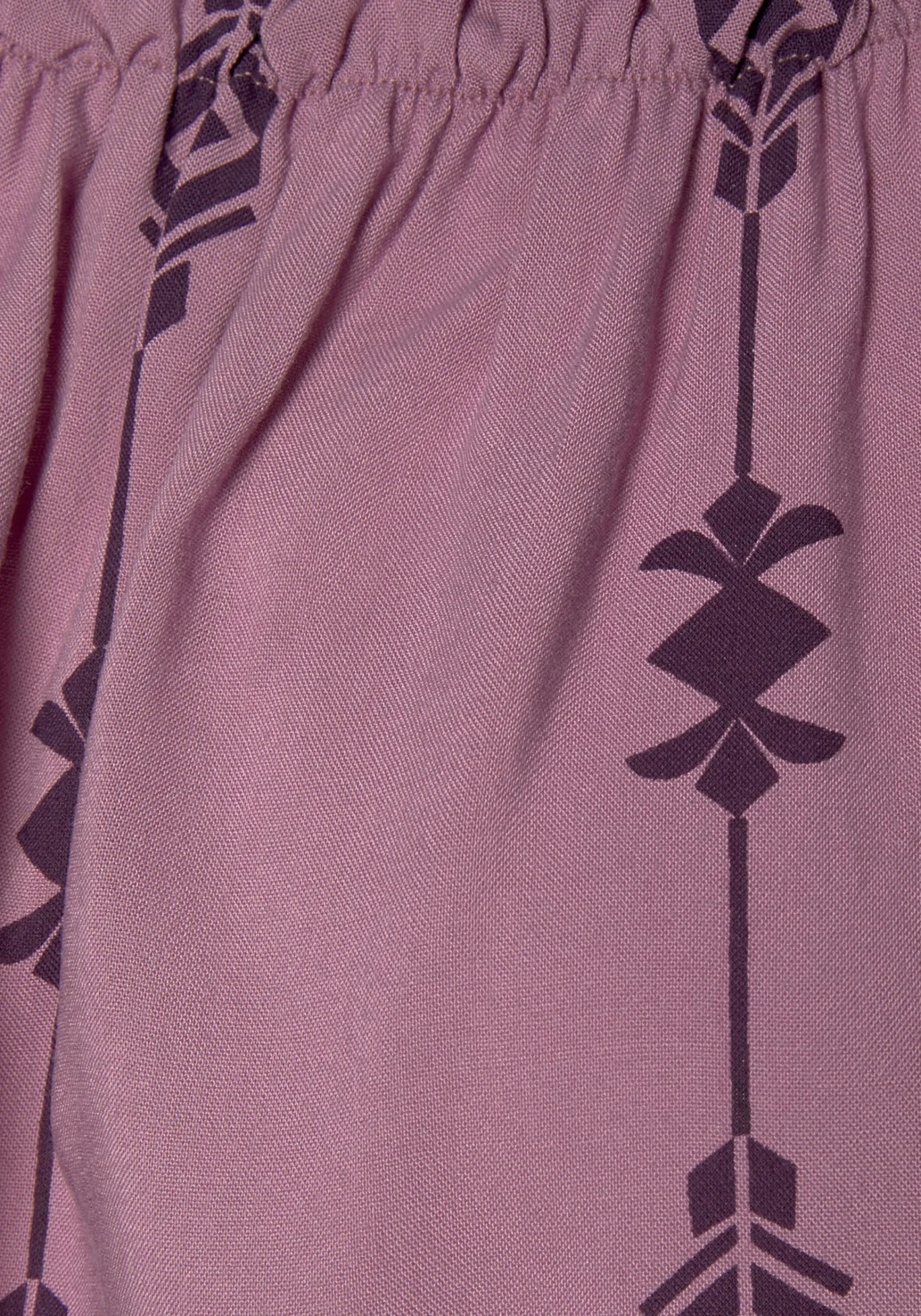 Blusen|LASCANA Carmenbluse lila-bedruckt