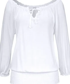 Strandmode|Shirts|LASCANA Carmenshirt weiß