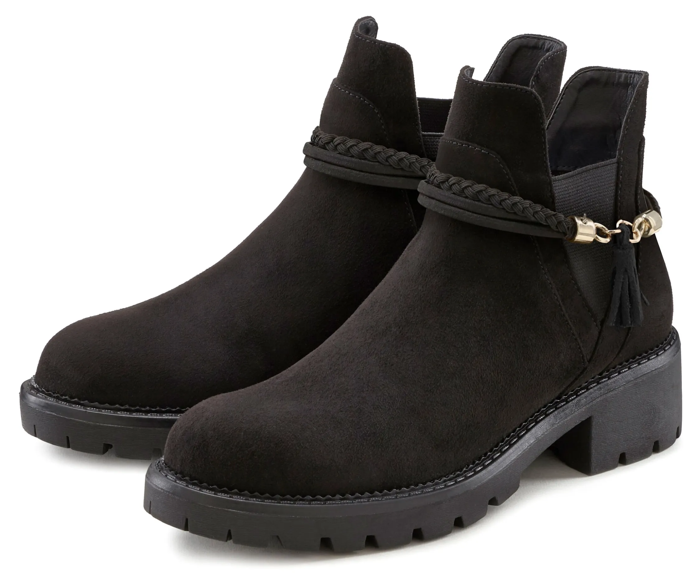 Stiefeletten|Stiefel|LASCANA Chelseaboots schwarz