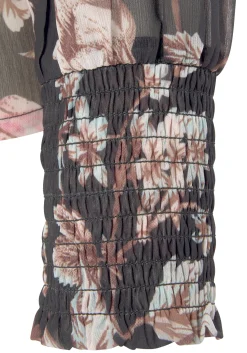Blusen|LASCANA Chiffonbluse schwarzbedruckt