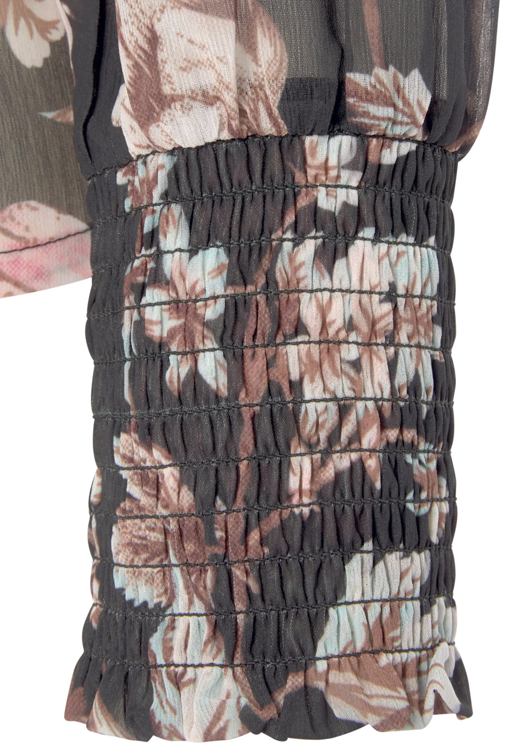 Blusen|LASCANA Chiffonbluse schwarzbedruckt