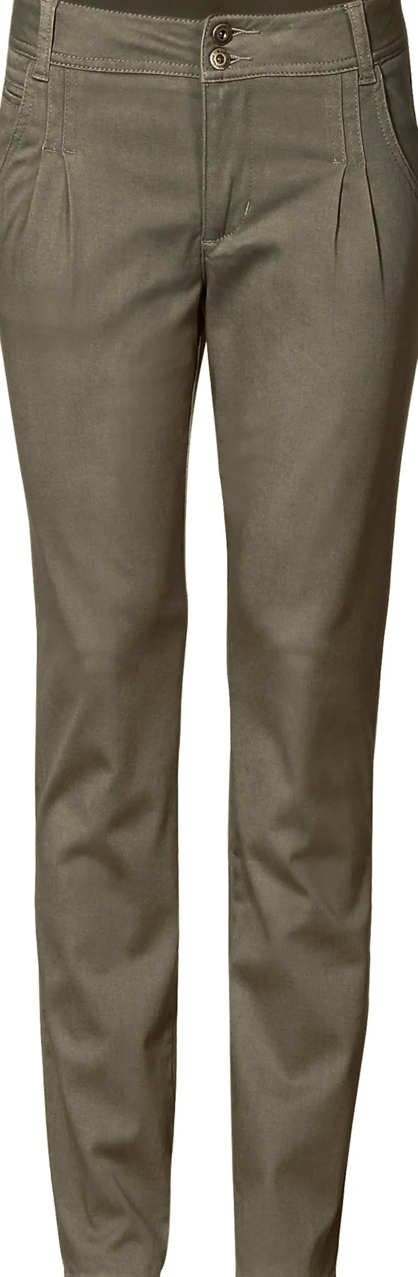 Basics|Hosen|heine Chinohose in Karotten-Form oliv