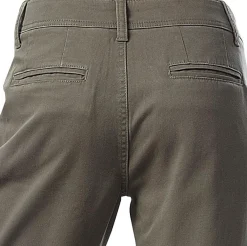 Basics|Hosen|heine Chinohose in Karotten-Form oliv