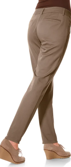 Strandmode|heine Chinohose in Karotten-Form camel