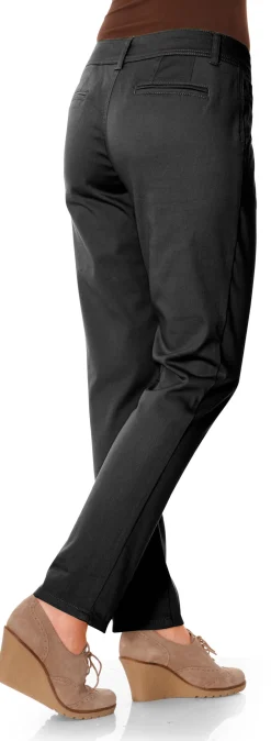 Basics|Hosen|heine Chinohose in Karotten-Form schwarz