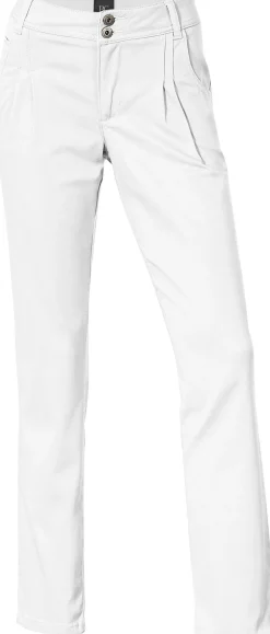 Basics|heine Chinohose in Karotten-Form weiß