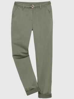 Hosen| Chinohose inklusive Gürtel khaki