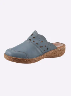 Pantoletten|airsoft modern+ Clog taubenblau