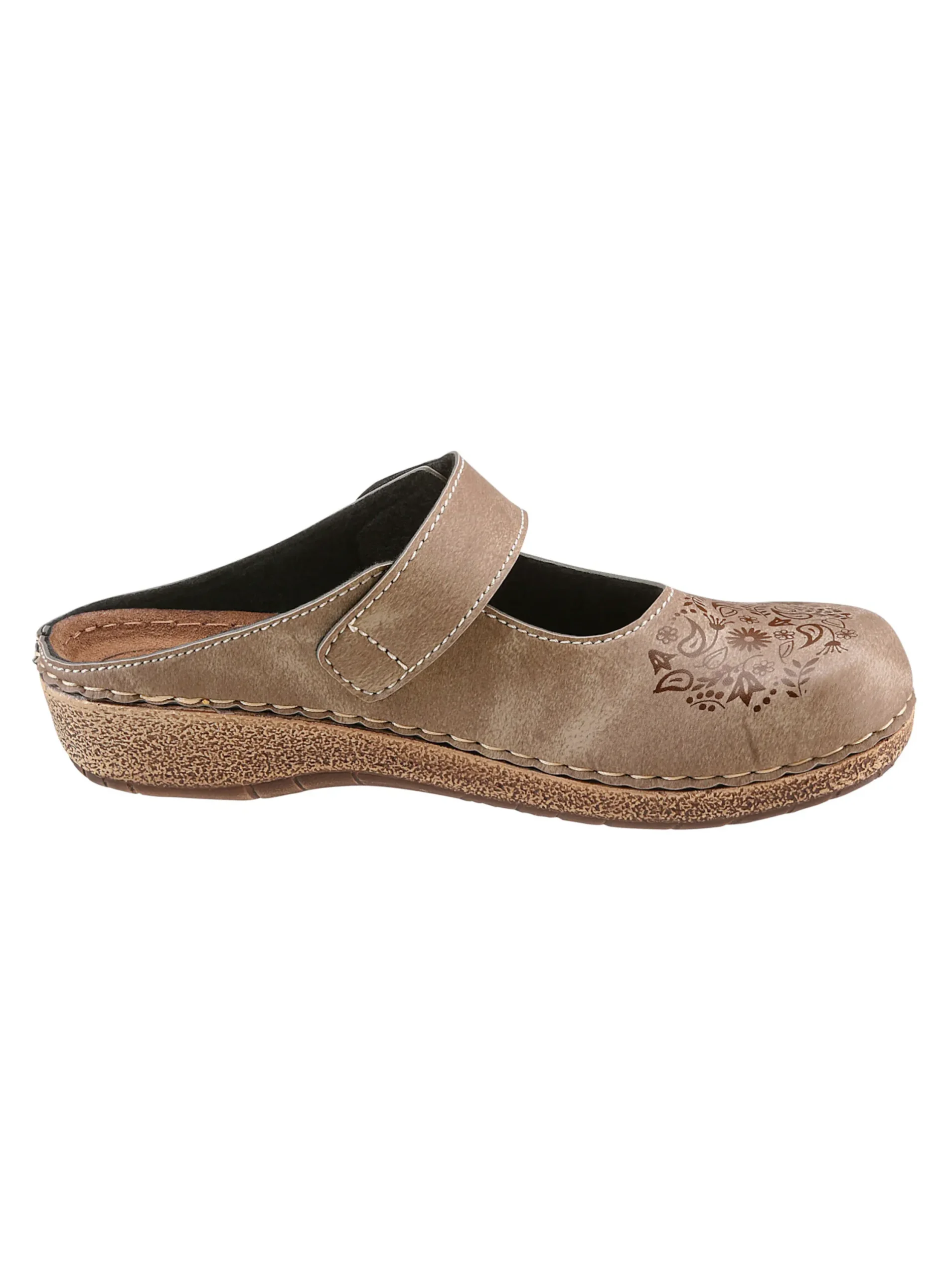 Pantoletten|Franken Schuhe Clog taupe