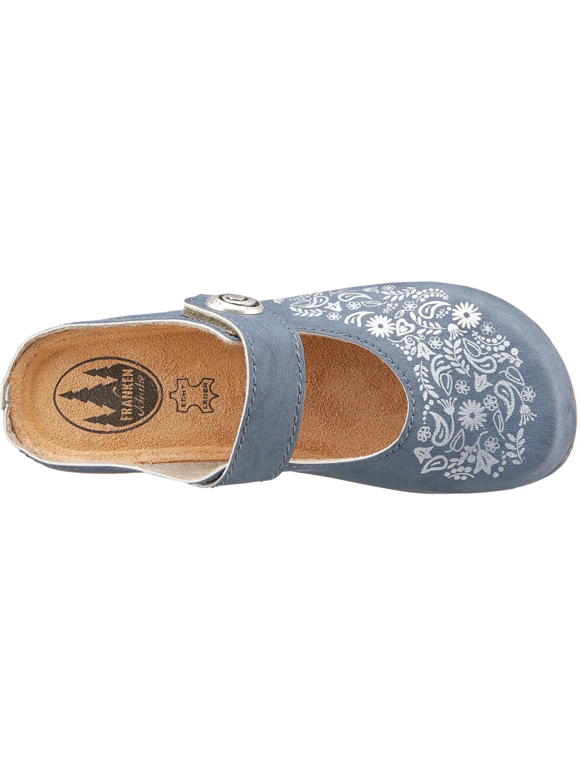 Pantoletten|Franken Schuhe Clog jeansblau