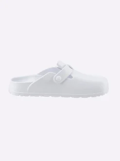 Pantoletten| Clog in Weite F weiß