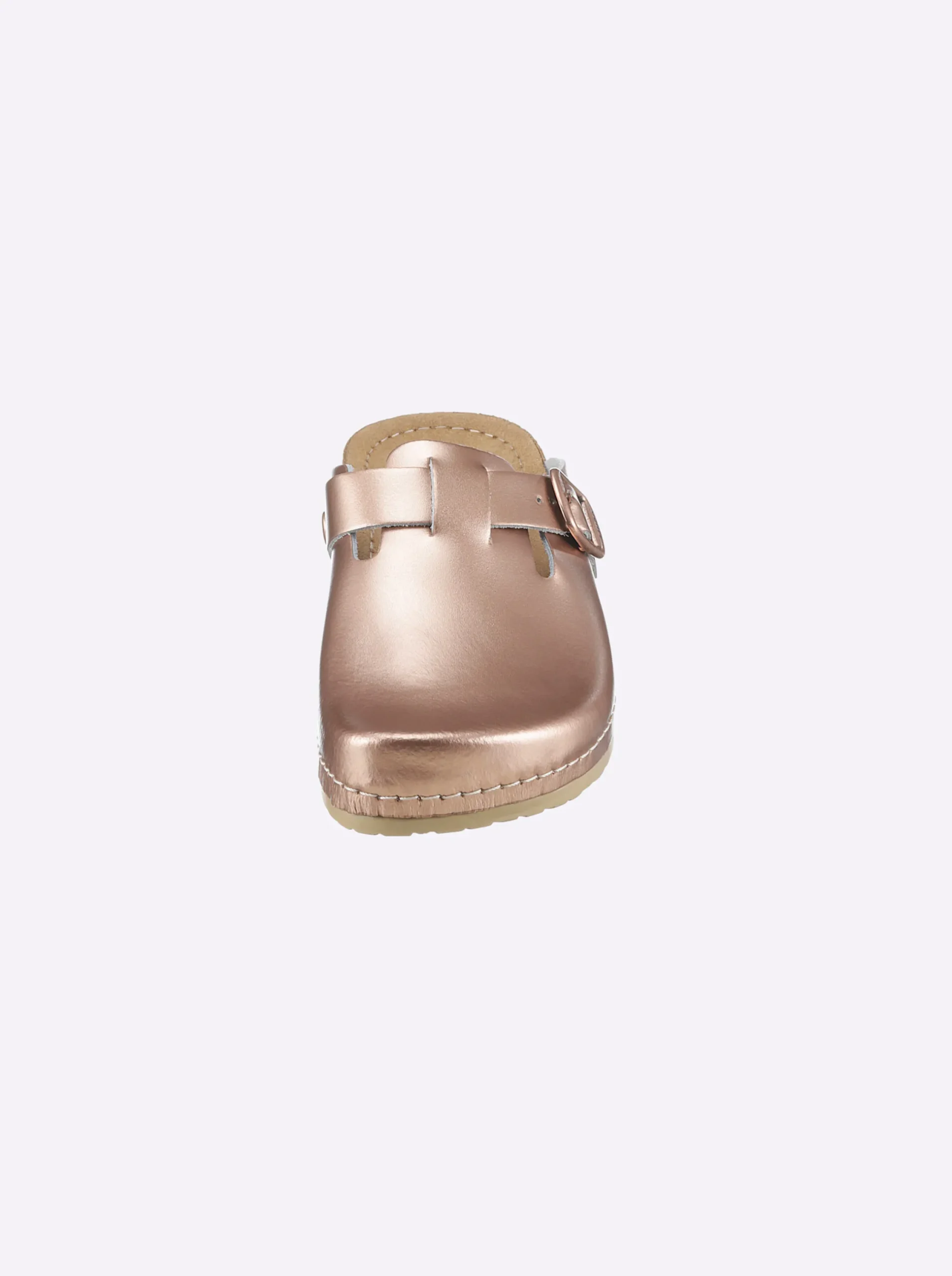 Pantoletten|Mubb Clog mit weicher Polsterung roségoldfarben