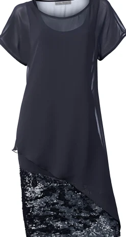 Kleider|heine Cocktailkleid mit funkelnden Pailletten nachtblau