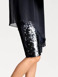 Kleider|heine Cocktailkleid mit funkelnden Pailletten nachtblau