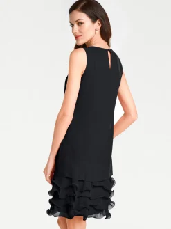 Abendkleider|heine Cocktailkleid mit Rüschen am Saum schwarz