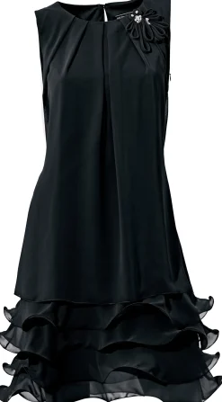 Abendkleider|heine Cocktailkleid mit Rüschen am Saum schwarz