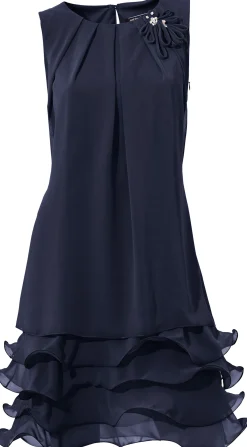 Abendkleider|heine Cocktailkleid mit Rüschen am Saum nachtblau
