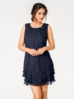 Abendkleider|heine Cocktailkleid mit Rüschen am Saum nachtblau
