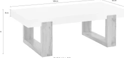 Tische|INOSIGN Couchtisch naturfarben/weiß