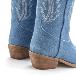 Stiefeletten|Stiefel|LASCANA Cowboy Boots denimblau